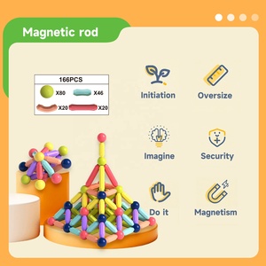 Tiges et boules magnétiques colorées de bricolage Ensembles de blocs de <span class=keywords><strong>construction</strong></span> en plastique 3D Games-EN71 de <span class=keywords><strong>construction</strong></span> pour enfants et certifiés CPC - Product Image 3