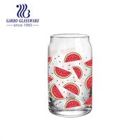 Verre à Cola Design Mode en Verre Soufflé avec Motif Décalque Fruité, Verre à Boire, Verre de Bar, Design en Promotion, Articles de Verre pour Cuisine