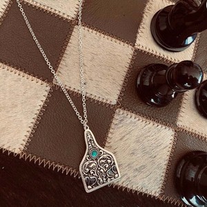 Collana con ciondolo geometrico intagliato vintage per donna, elegante collana con ciondolo, gioielli alla moda - Product Image 3