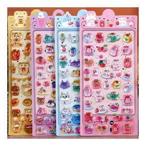 Adesivi in Resina Burger Bear & Bunny, Simpatici Animali Cibo 3D, Decalcomanie Trasparenti Rettangolari, Stampa Rotocalco, per Decorazione Taccuini, Tazze e Telefoni - Product Image 5