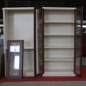 Armoires de classement avec 2 portes en verre, armoire de rangement verrouillable, armoire de classement en acier pour bureau - Product Image 2