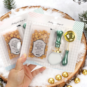 ชุดอุปกรณ์ประทับตราขี้ผึ้งคริสต์มาส พร้อมด้ามจับและลูกปัดสำหรับงานประดิษฐ์ในช่วงเทศกาล - Product Image 1