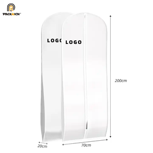 Housse de costume de voyage pliable anti-poussière blanche personnalisable avec logo, pour manteau en fourrure, sac de danse et cintre de 72 pouces - Product Image 6