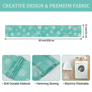 <span class=keywords><strong>Chemin</strong></span> <span class=keywords><strong>de</strong></span> <span class=keywords><strong>table</strong></span> <span class=keywords><strong>turquoise</strong></span> avec éléments estivaux, <span class=keywords><strong>chemin</strong></span> <span class=keywords><strong>de</strong></span> <span class=keywords><strong>table</strong></span> bleu océan côtier pour la maison, décoration <span class=keywords><strong>de</strong></span> <span class=keywords><strong>table</strong></span> à thème plage, étoile <span class=keywords><strong>de</strong></span> mer, coquillages - Product Image 6