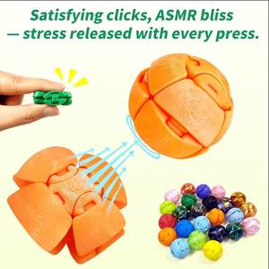 Giocattolo Antistress Espandibile a Forma di Palla, con Suono Cliccabile ASMR, Sfera Deformabile, Giocattolo Sensoriale Anti-Ansia - Product Image 2