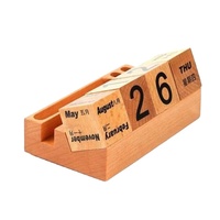 Calendrier de bureau en bois avec date et jour, accessoires de bureau, calendrier perpétuel, calendrier de table créatif, décoration de bureau personnalisable