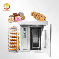 Four rotatif à gaz et électrique à air chaud avec chariot pour boulangerie et usine de transformation alimentaire