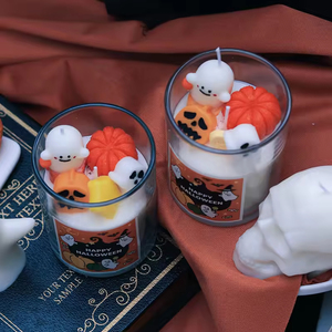 Nuevas Velas Decorativas de Halloween con Diseño Único de Calabaza Fantasma, Hechas a Mano, de Alta Calidad, Estéticas y Creativas para Decoración de Bares en Celebraciones Espeluznantes - Product Image 6
