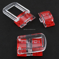 Mini fermoirs transparents en PMMA autocollants, clips de boîte en plastique, loquets transparents en acrylique, verrous à charnière