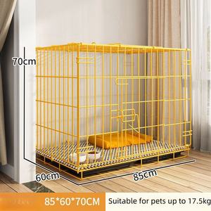 OUFA Cage pour animaux de compagnie en métal à <span class=keywords><strong>double</strong></span> porte de grande taille Cage pour chien pliable en métal - Product Image 5
