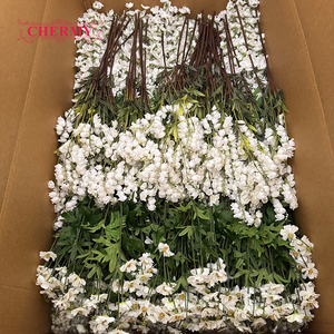 Lillà artificiale DC220 a stelo singolo, <span class=keywords><strong>campanula</strong></span> <span class=keywords><strong>bianca</strong></span> in seta per bouquet da sposa e composizioni floreali - Product Image 6
