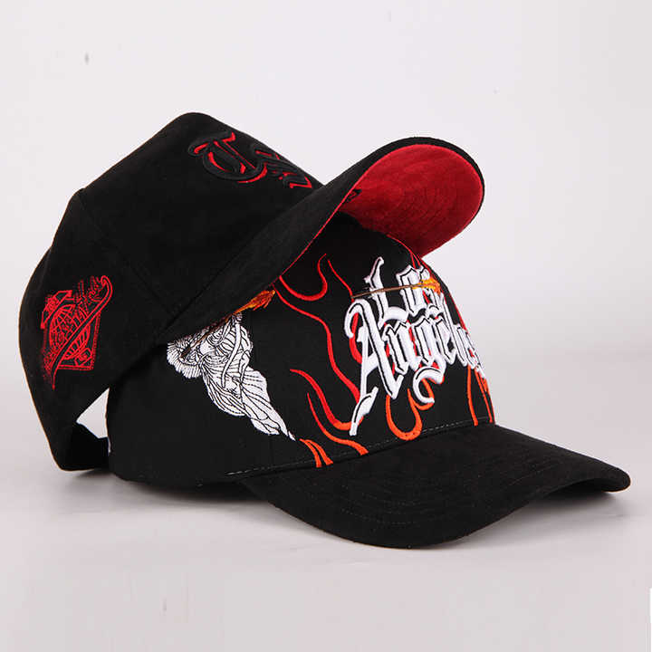 Men's Baseball Cap With Eye Of Horus Embroidery | 100% Cotton Adjustable Hat, Garnet Red, Size 7 (22-24.5")