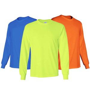 Maglietta da Lavoro a Maniche Lunghe Personalizzata UPF 50 Gialla Traspirante ad Asciugatura Rapida con Logo per Operai Edili - Product Image 1