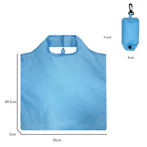 Bolsa de Compras Reutilizable de Poliéster Ripstop 190T, Lavable a Máquina, con Logotipo Impreso, Plegable, con Asa Larga de Cuerda - Product Image 3