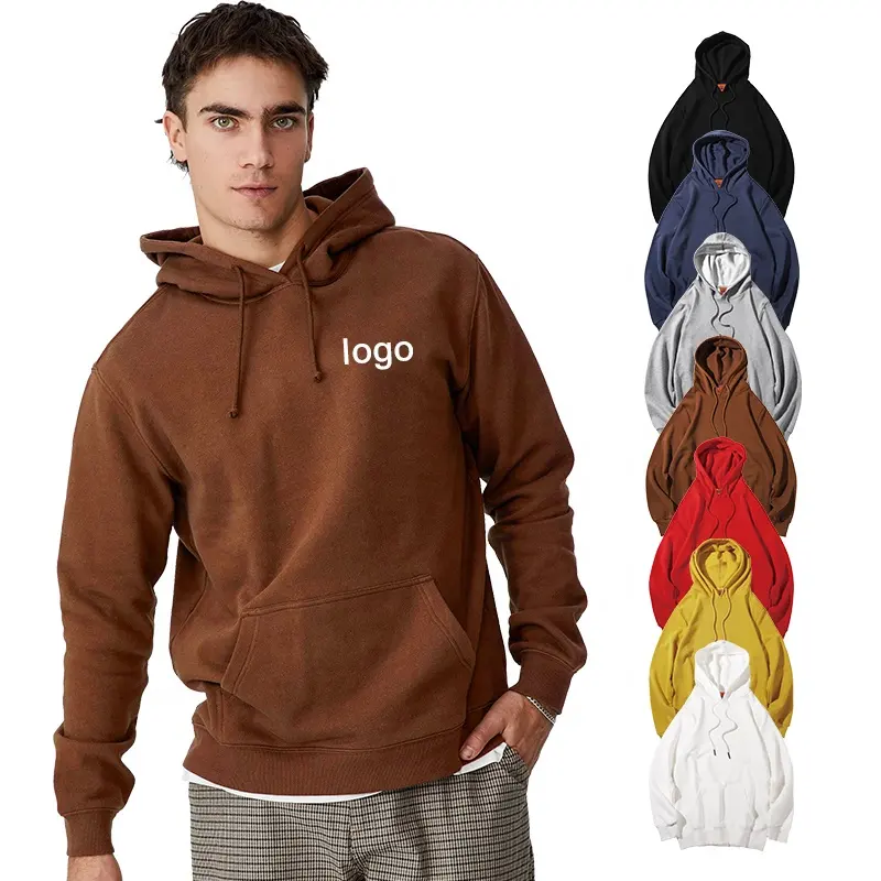 High Quality 100% cotton Mens Pullover unisex Custom logo Printed Sweatshirt Hoodies For Men