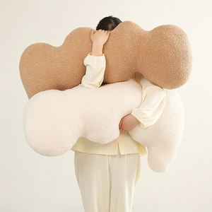 หมอนยาวรูปคลื่นดอกไม้แบบนอร์ดิกทำจากผ้ากำมะหยี่ขานอนหลับหมอนหัวเตียงรูปต้นกระบองเพชรสำหรับพืชดีไซน์พิเศษประจำวัน - Product Image 3