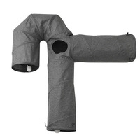 Accessoires pour animaux de compagnie, produits pour chats en gros, tunnel de jeu interactif lumineux en peluche pliable pour chats