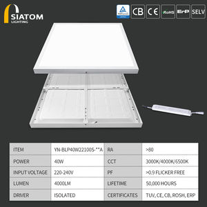 Panel de Luz LED Plano Cuadrado de Aluminio de 2x2 1x4 40W, Temperatura de Color 3000K/4000K/6500K, Vida Útil de 50000 Horas para Iluminación - Product Image 3