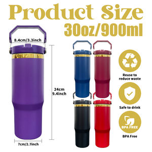 Nouveau RTS pour 30oz céramique café voyage gobelet miroir plaqué or poudre <span class=keywords><strong>enduit</strong></span> avec Flip Top paille gravure Laser pour l'eau - Product Image 2