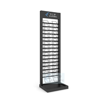 Nouveau style affichage pierre couche naturelle multi debout marbre vertical métal tuile échantillon rack salle d'exposition panneau quartz présentoir