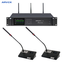 Peralatan Konferensi Audio Mikrofon Digital UHF Nirkabel Sistem Mikrofon Konferensi Nirkabel Mikrofon Diskusi Konferensi