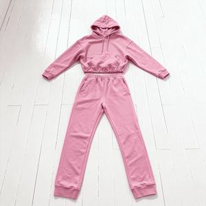 Conjunto de Sudadera con Capucha de Algodón French Terry 100% para Mujer, Novedad 2026, Estilo Oversize Corto con Letras Bordadas y Dobladillo Deshilachado, Conjunto Casual de Chándal - Product Image 3