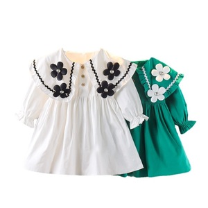 Vestido de <span class=keywords><strong>Princesa</strong></span> de Manga Larga de Algodón para Niñas Power Factory, Estilo Occidental de Primavera y Otoño, Falda Infantil a <span class=keywords><strong>la</strong></span> Moda - Product Image 4