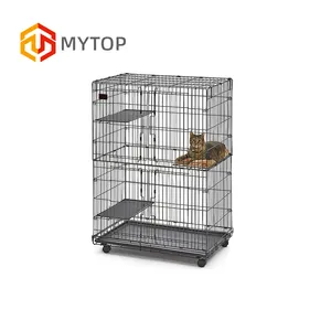Cage d'élevage de haute qualité pour les animaux de compagnie, accessoire pour élevage de chats et lapins, avec roulettes, 3 couches, fournitures en chine
