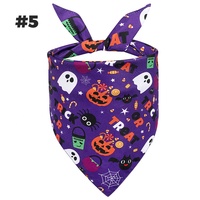 Bandana pour chien à imprimé citrouille fantôme, en polyester double face, pour petits animaux, hiver, printemps, Halloween