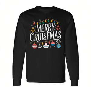 Camiseta de manga larga Merry Cruisemas Christmas Cruise, regalo navideño familiar - Product Image 2