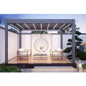 Individuelle moderne Aluminium-Pergola mit einseitiger Rollladen