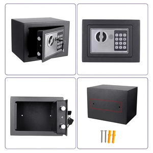 0.2 pieds cubes tout acier bureau à domicile coffre-fort numérique boîte <span class=keywords><strong>de</strong></span> sécurité avec clavier numérique électronique serrure clé accès stockage sécurisé - Product Image 5
