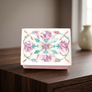 High-Demand Stonecrafts International Decorative Rectangle Mother Pearl Jewelry <b>Box</b> 10x7.5cm for Adult Valentine's Day Gifting - Product Image 4