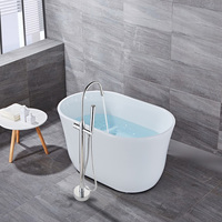 Robinet de baignoire sur pied avec douchette à main, robinet de bain moderne sur pied, personnalisable OEM pour la vente en gros et les projets