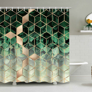 <span class=keywords><strong>Rideau</strong></span> de <span class=keywords><strong>douche</strong></span> moderne en polyester, imprimé numérique 3D effet marbre <span class=keywords><strong>nid</strong></span> <span class=keywords><strong>d</strong></span>'<span class=keywords><strong>abeille</strong></span>, imperméable et anti-moisissure, avec 12 crochets - Product Image 5