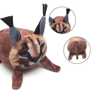 หมอนตุ๊กตาตัวการ์ตูนสีดำ Kawaii Long Big <span class=keywords><strong>Floppa</strong></span>,ตุ๊กตาแมวของเล่นยัดไส้ - Product Image 6