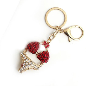 New Design Crystal Gold Keychains for Bag