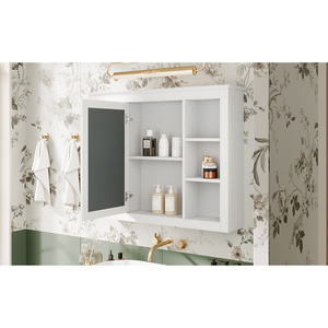DB Modern <b>Wall</b> Mounted Bathroom <b>Storage</b> Cabinet 35'' X 27.5'' <b>Mirror</b> <b>Mirror</b> for Bathrooms - Product Image 2