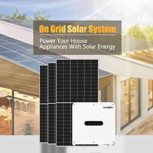 Panel surya 50kW 20kW, sistem panel surya PV sistem panel surya 15kW Off Grid dengan pengontrol MPPT