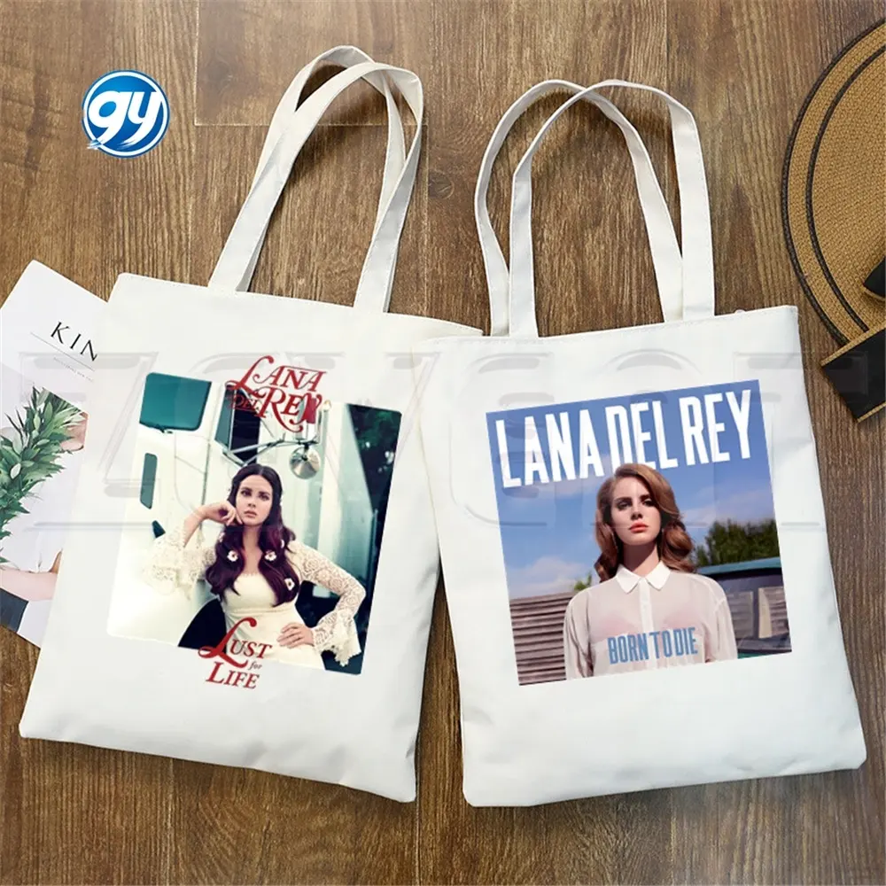 Lana Del Rey LOGO imprimé graphique Hipster dessin animé impression sacs à provisions filles mode décontracté paquet sac à main