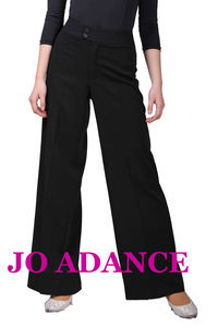Pantaloni da <span class=keywords><strong>ballo</strong></span> neri a vita alta, pantaloni e pantaloni da donna per la sala da <span class=keywords><strong>ballo</strong></span>/danza moderna - Product Image 6