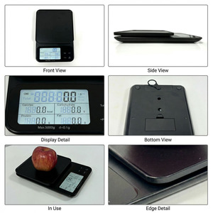 เครื่องชั่งอาหารดิจิตอลอัจฉริยะ OEM โรงงาน ผลิต 0.1 กรัม พร้อมเครื่องคำ<span class=keywords><strong>น</strong></span><span class=keywords><strong>วณ</strong></span>โภชนาการ ติดตามแคลอรี่ สำหรับฟิตเ<span class=keywords><strong>น</strong></span>ส การอบ การทำอาหาร - Product Image 4