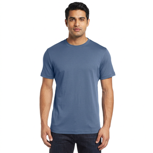 Camiseta Formal de Cuello Redondo para Hombre, Superventas 2025, Súper Suave y Cómoda, Ligera, 100% Algodón, Anti-Pilling, con Logotipo Frontal - Product Image 1