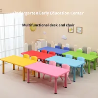 Ensemble table et chaise pour enfants de maternelle au design simple et moderne, table à jouets pour bébé, bureau d'étude en plastique pour la maison