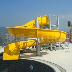 专业制造玻璃纤维水滑梯出售游泳池滑梯