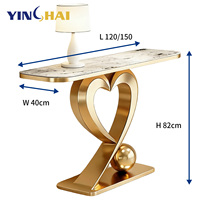 Fabricant chinois de table console multifonctionnelle de haute qualité, meubles modernes pour salon, salle à manger, entrée, marbre, acier inoxydable