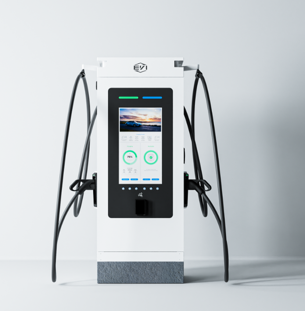 EVI 60KW 32-Inch 200A DC EV Fast Charger CCS2 Commercial EV Charging Station Dual Port OCPP 1.6/2.0 Compliant New