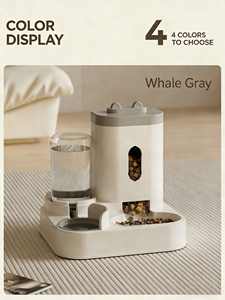 Distributore Automatico di Cibo per Animali Domestici Moderno ed Ecologico, Dispenser d'Acqua di Grande Capacità, Ciotole per Cani e Gatti con Separazione Cibo Secco e Umido - Product Image 6