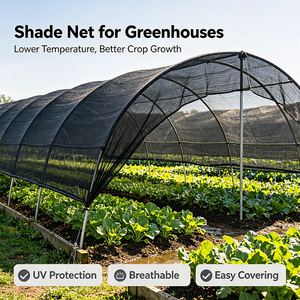 Malla de sombreo negra <span class=keywords><strong>Defiant</strong></span> con protección UV, ventilada, 100% HDPE virgen, tejida, para cubrir hileras de vegetales, espinacas y col rizada - Product Image 2