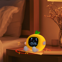 Veilleuse d'expression électronique multifonctionnelle Chargement rechargeable par USB Réveil de chevet en forme de dessin animé pour enfants